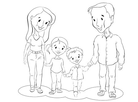 Рисунок семьи из 3 человек