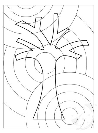 Контуры для раскрашивания абстракция