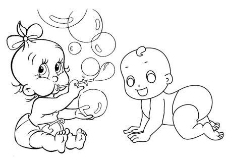 Малыш раскраска для детей