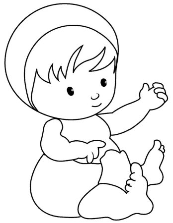 Малыш раскраска для детей