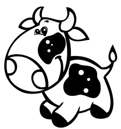 Раскраска корова