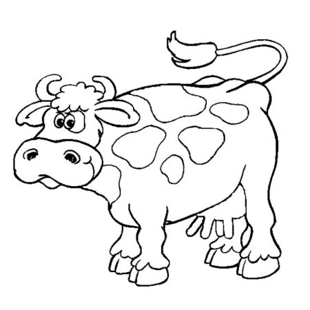 Раскраска корова
