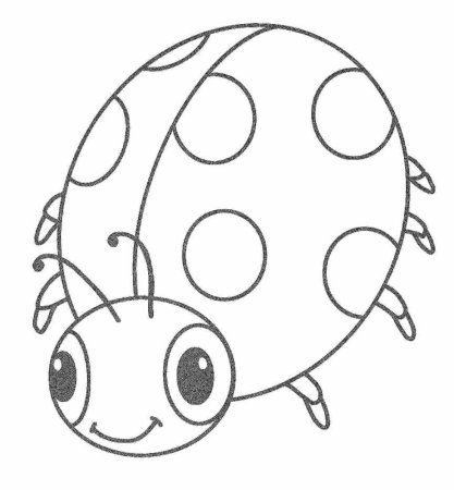 Раскраска Божья коровка для детей 3-4 лет