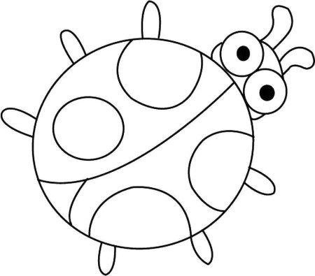 Божья коровка раскраска для малышей