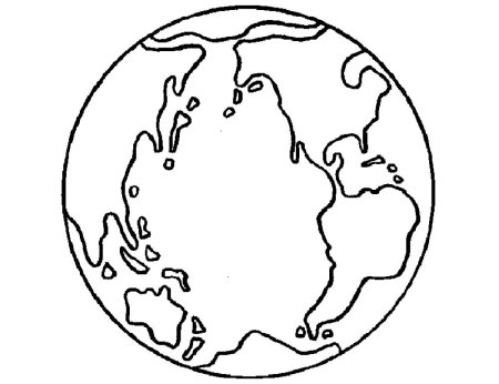 Земля рисунок карандашом