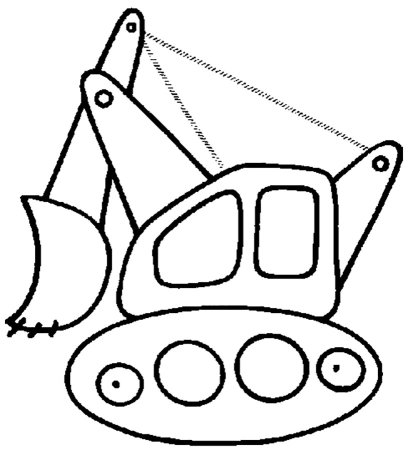 Трактор JCB раскраска