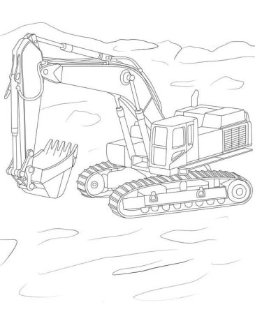 Экскаватором JCB 3cx эскиз