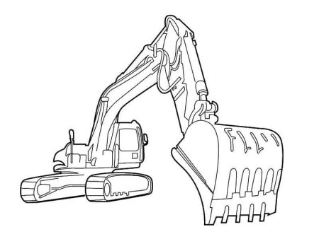 Трактор JCB раскраска