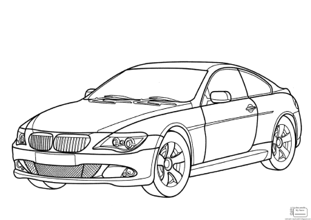 BMW m6 раскраска