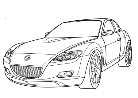 Раскраски для мальчиков Мазда rx8