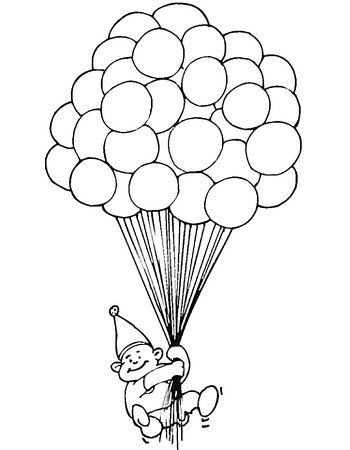 Воздушный шарик раскраска