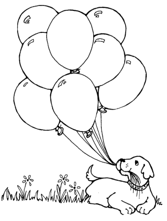 Воздушный шарик раскраска