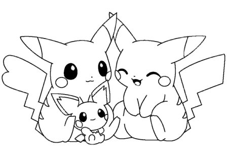 Раскраски покемоны Пикачу