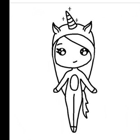 Раскраска для девочек Единорожка