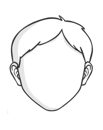 Контур лица для рисования для детей