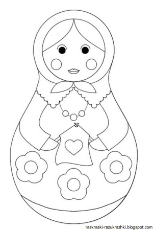 Матрешки для раскрашивания детям