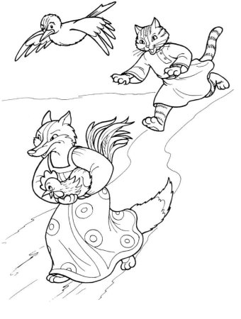 Курочка Ряба раскраска для детей