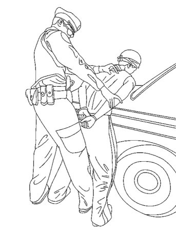 Полиция раскраска для детей