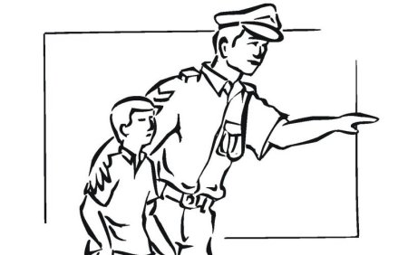 Раскраски профессии милиционер