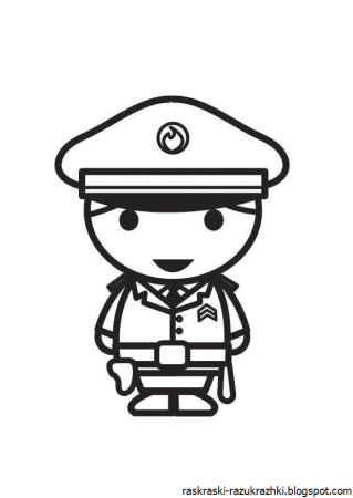 Полицейский раскраска для детей