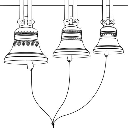 Колокольчик раскраска