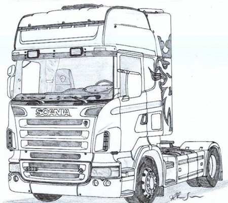 КАМАЗ 5490 раскраска