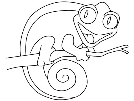 Хамелеон раскраска для детей