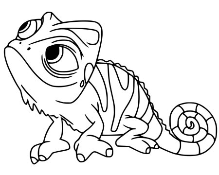 Хамелеоны. Раскраска