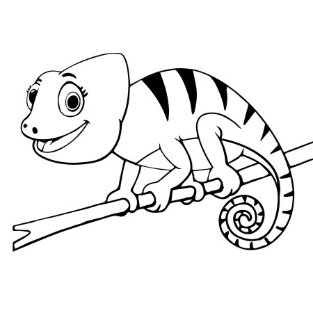 Хамелеон раскраска для детей