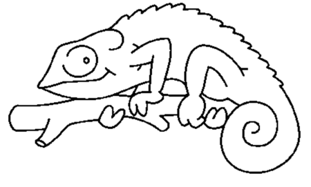 Хамелеоны. Раскраска