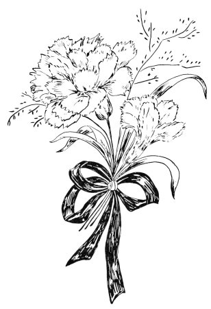 Гвоздика для раскрашивания