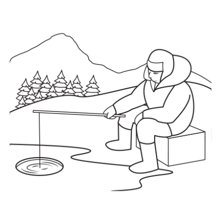 Раскраска. Зимние забавы