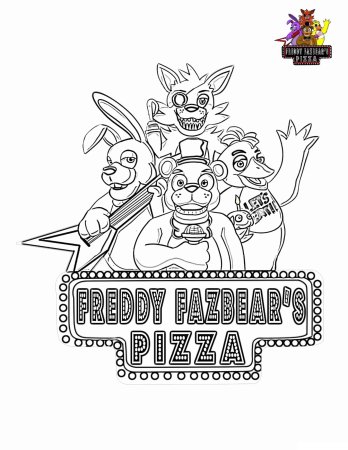Пиццерия Фредди разукрашка FNAF