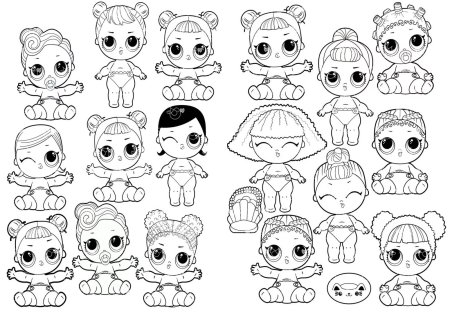 Раскраска кукла ЛОЛ малышка
