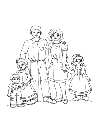 Родители раскраска для детей