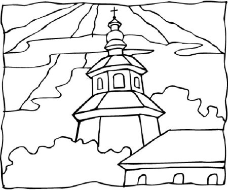 Раскраска храмы и церкви