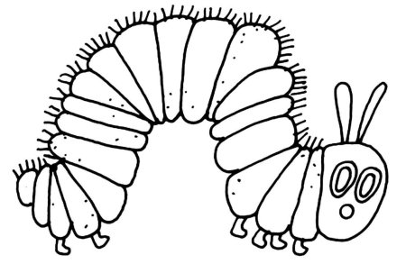 The very hungry Caterpillar раскраска