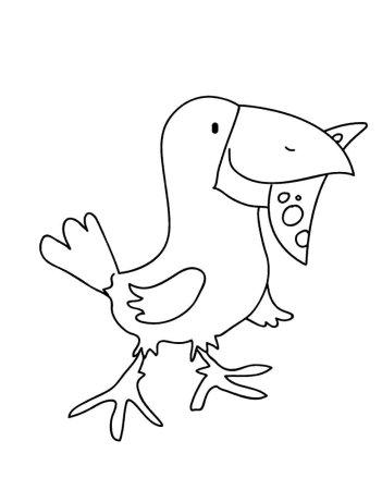 Раскраска по басне Крылова ворона и лисица