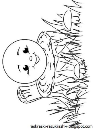 Герои сказки Колобок раскраска