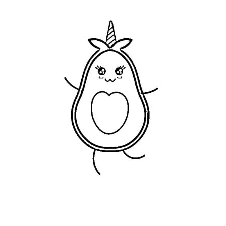 Авокадо для разукрашивания