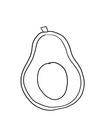 Маленькие раскраски авокадо