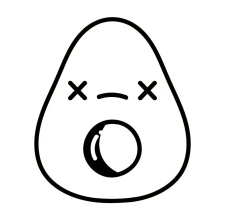 Разукрашка авокадо