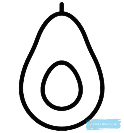 Раскраска авокадо