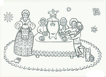 Раскраска русские народные праздники