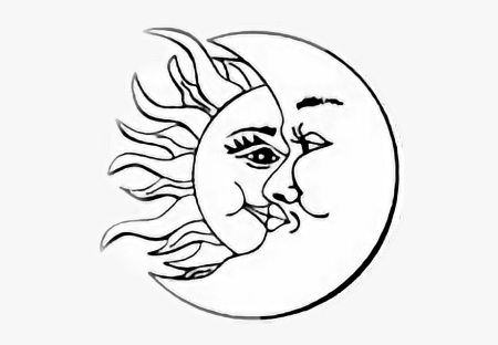 Солнце и Луна раскраска для детей