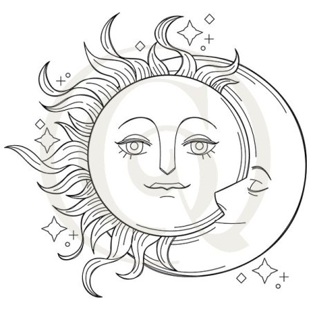Раскраска солнце и Луна