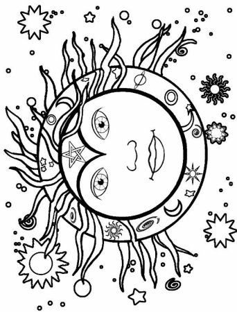 Полумесяц раскраска