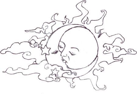 Черно белое изображение солнца