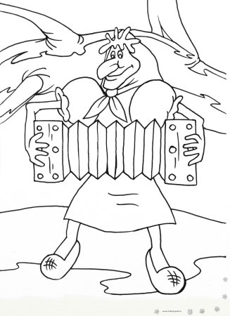 Раскраска "Летучий корабль"