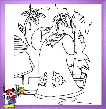 Раскраска к сказке Летучий корабль